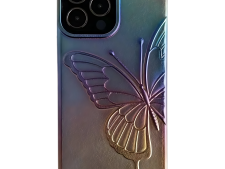 Elegant Iridescent Butterfly Embossed Case For Sale