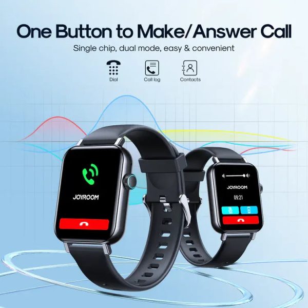 Joyroom Waterproof IP68 Smart Watch With Silicone Black Strap Answer Make Call Supply