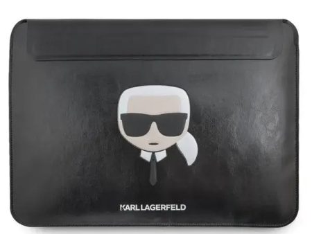 Karl Lagerfeld Computer Sleeve with Ikonik Karl Protection Bag Compatible for a 16-inch Notebook  Tablet, Slim Lightweight Portable Storage Bag Suitable for Outdoor Fashion