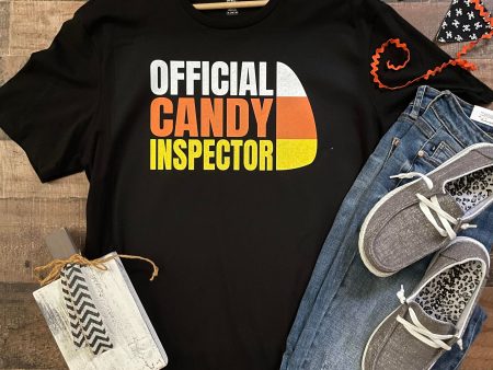 Official Candy Inspector Halloween Graphic Tee Online