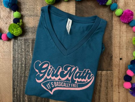 Girl Math Graphic Tee Shirt For Cheap