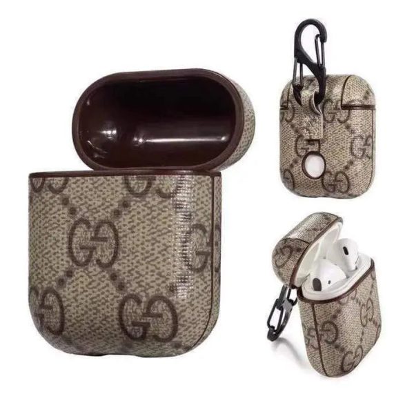 GUCCI Style AirPods 1 2 Classic Leather Protective Case on Sale