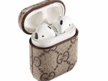 GUCCI Style AirPods 1 2 Classic Leather Protective Case on Sale